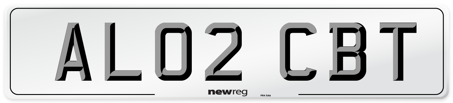 AL02 CBT Number Plate from New Reg